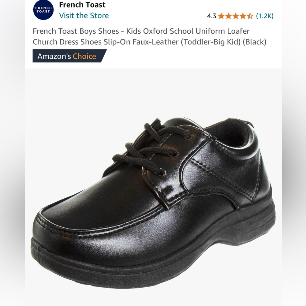 Toddler Boys Black Dress Shoes - Size 5 (2 pairs)